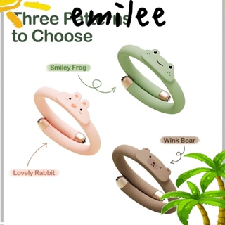 Emilee สายรัดข้อมือซิลิโคน ป้องกันยุง แมลงกัด สีชมพู สีเขียว สีน้ําตาล สําหรับเด็ก