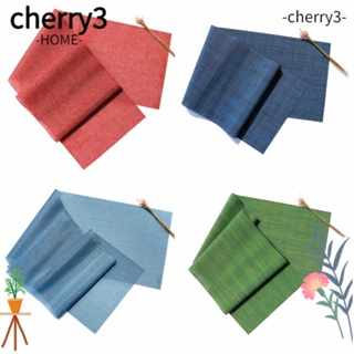 Cherry3 เสื่อ PVC ลายธงชาติ แนวตั้ง กันน้ํา สีสดใส สําหรับตกแต่งบ้าน โต๊ะอาหาร