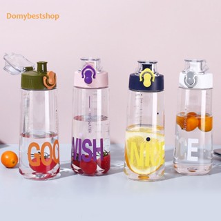 [Domybestshop.th] ขวดน้ําดื่ม แบบใส น้ําหนักเบา กันรั่วซึม ขนาด 600 มล. สําหรับตั้งแคมป์ เดินป่า วิ่ง