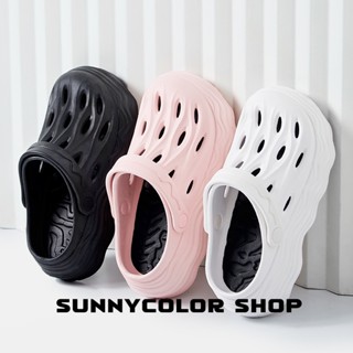 SUNNYCOLOR รองเท้าแตะ รองเท้าแฟชั่น สะดวกสบาย ฟชั่น ด้านล่างหนา 2023 ใหม่
