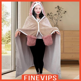 [Finevips] ถุงมือ ผ้าห่ม มีฮู้ด แบบนิ่ม สําหรับผู้หญิง ผู้ใหญ่ ใส่ในร่ม กลางแจ้ง ท่องเที่ยว ห้องนอน