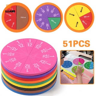 9 ชิ้น / เซต สร้างสรรค์ EVA เศษส่วน ที่มีสีสัน แผ่นดิสก์ ของเล่น / คณิตศาสตร์ การดําเนินงาน สาธิต / สนุก เด็ก ของเล่นเพื่อการศึกษาปฐมวัย