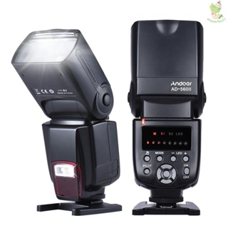 Andoer AD-560II แฟลชกล้อง GN50 พร้อมไฟ LED ปรับได้ สําหรับ Oly Came-8.9