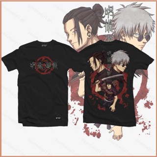 เสื้อยืดแขนสั้นลําลอง พิมพ์ลายกราฟิกอนิเมะ Jujutsu Kaisen Gojo Geto Toji 23 พลัสไซซ์ แฟชั่นสําหรับผู้ชาย และผู้หญิง