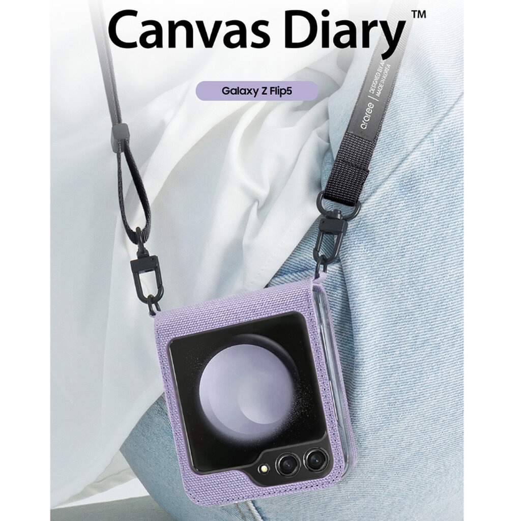 araree-canvas-diary-เคสกันกระแทกเกรดพรีเมี่ยมจากเกาหลี-เคสสำหรับ-galaxy-z-flip5-ของแท้100