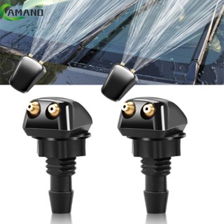 หัวฉีดที่ปัดน้ําฝนกระจกหน้ารถยนต์ ป้องกันการกัดกร่อน 2 ชิ้น