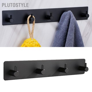 PLUTOSTYLE ตะขอแขวนติดผนังแบบประหยัดพื้นที่ตะขอแขวนผ้าสแตนเลสสำหรับตู้เสื้อผ้าห้องน้ำในครัว