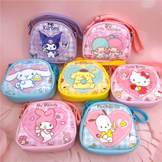 กระเป๋าสะพายไหล่ ขนาดเล็ก พิมพ์ลายสุนัข KT Kuromi Cinnamoroll Pompompurin Dog น่ารัก สําหรับเด็กนักเรียนอนุบาล