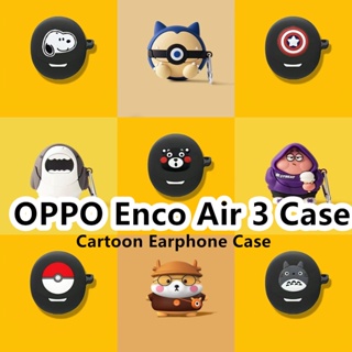 【คุณภาพสูง】เคสหูฟัง แบบนิ่ม ลายการ์ตูน สีพื้น สําหรับ OPPO Enco Air 3 OPPO Enco Air 3