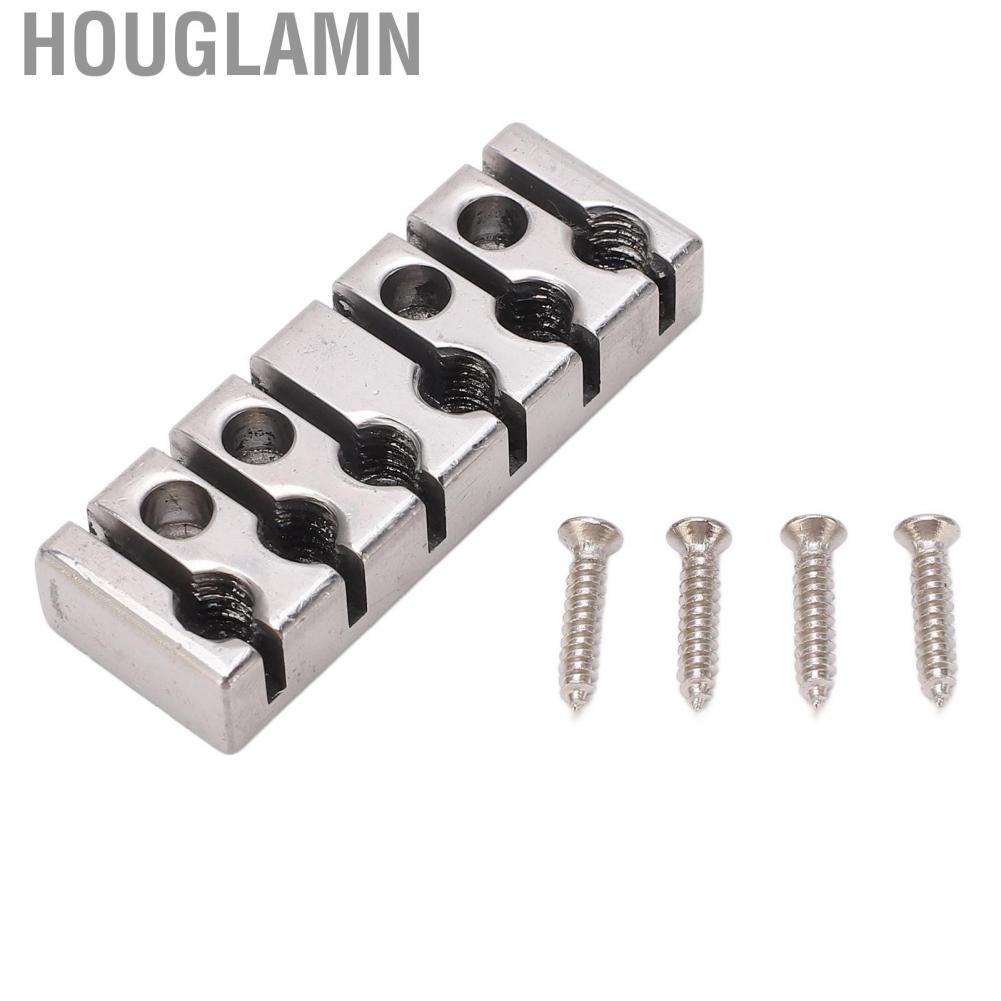 Houglamn 6 String Lock+Screws Metal Headless Guitar Bridge String Lock ...
