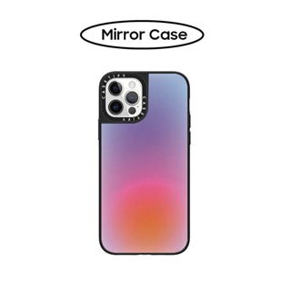 Casetify เคสโทรศัพท์มือถือแบบกระจกแข็ง ไล่โทนสี สําหรับ iPhone 11 12 13 14 Pro Max