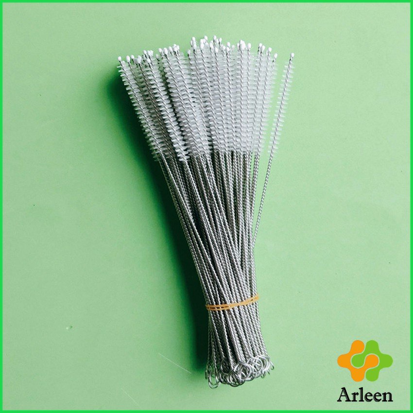 arleen-แปรงล้างหลอดดูด-จุกนม-ขนไนล่อน-ไม่ทำให้เป็นรอย-stainless-steel-soft-straw-straw-brush