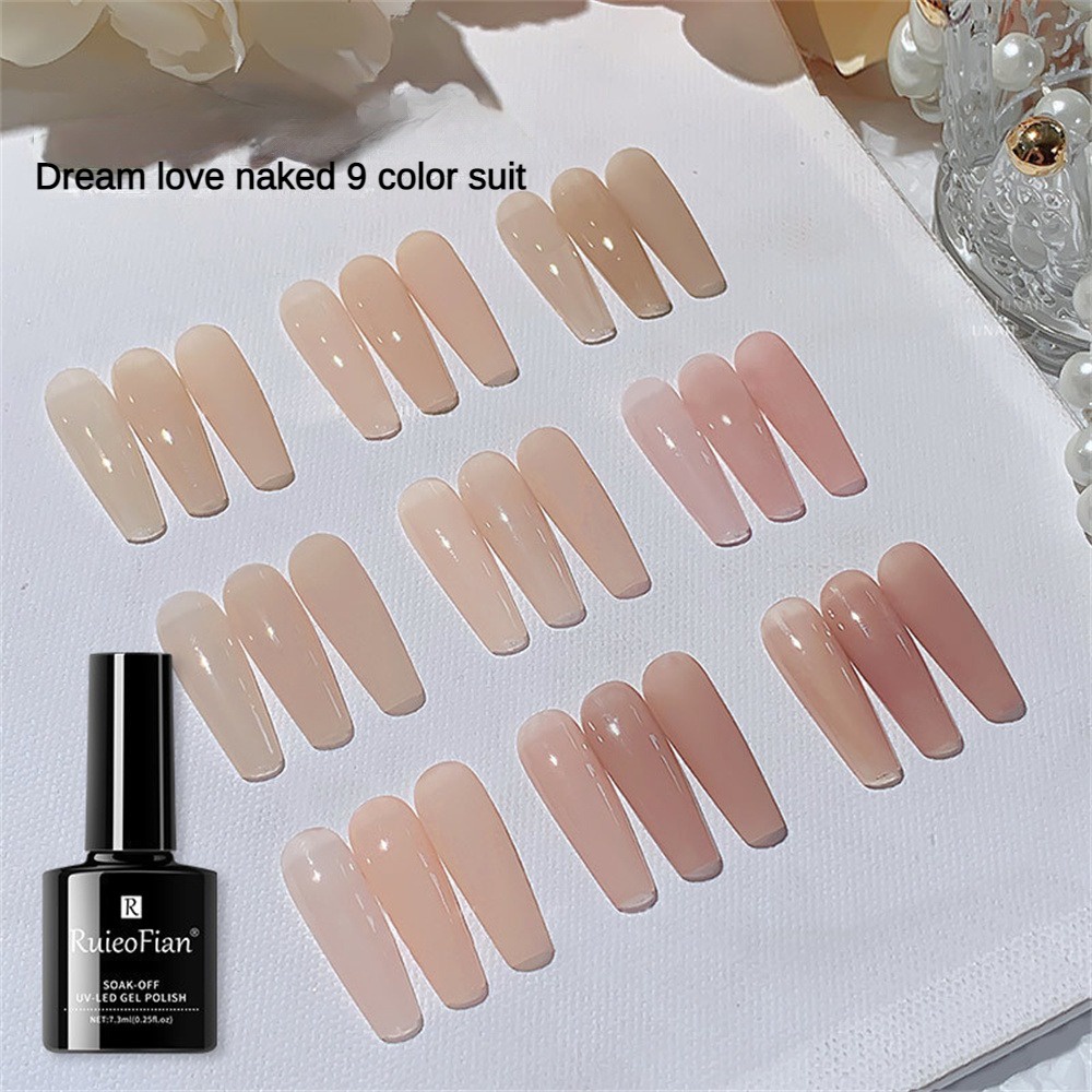 julystar-ruieo-fian-ice-through-nude-color-white-dream-naked-nail-salon-for-nail-polish-set-นู้ดยาทาเล็บ-ice-through-nail-art-7-3ml-9-สี