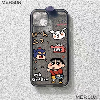 ✅เคสโทรศัพท์มือถือแบบใส กันกระแทก ลายการ์ตูนชินจัง สําหรับ Iphone 11 Xs81412 Xs81412 pro xr CHN4