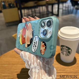💕เคสโทรศัพท์มือถือแบบแข็ง ลายการ์ตูนชินจังน่ารัก สําหรับ Iphone 13promax 14 12 11x8P ZIBQ