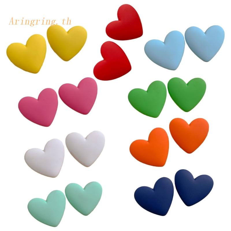 arin-ต่างหูสตั๊ด-รูปหัวใจ-หลากสี-เหมาะกับวันวาเลนไทน์-สําหรับผู้หญิง
