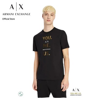 AX Armani Exchange เสื้อยืดผู้ชาย รุ่น 6LZTAXZJFCZ1200 สี Black