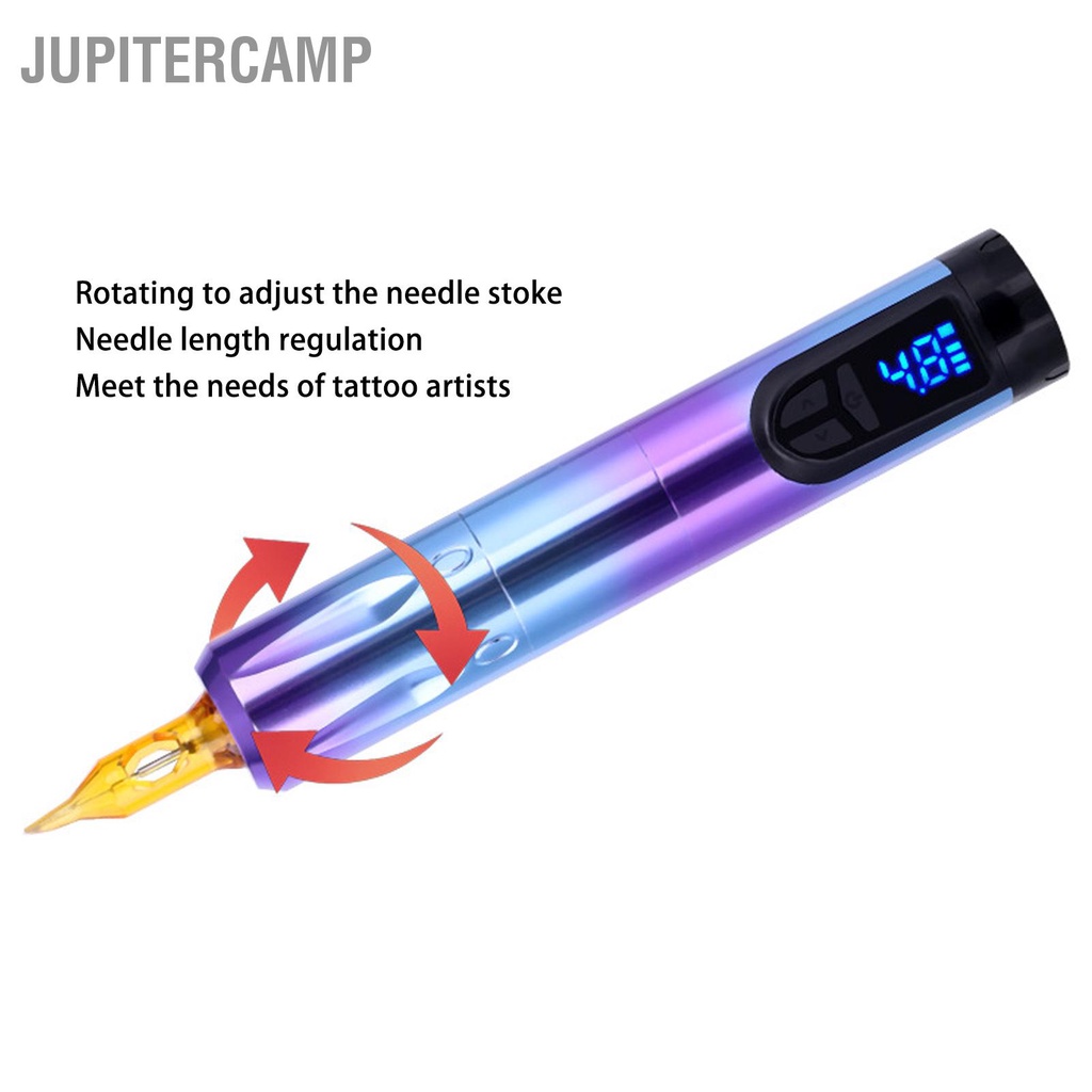 jupitercamp-เครื่องสักโรตารีไร้สาย-10-000-รอบต่อนาที-ตลับสักหน้าจอ-oled-ปากกาแบตเตอรี่พร้อมแบตเตอรี่-2-ก้อน