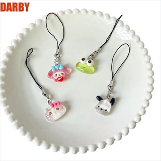 Darby จี้ห้อยโทรศัพท์มือถือ ลายการ์ตูนอนิเมะ Cinnamoroll Kuromi Pachacco สําหรับห้อยกระเป๋า