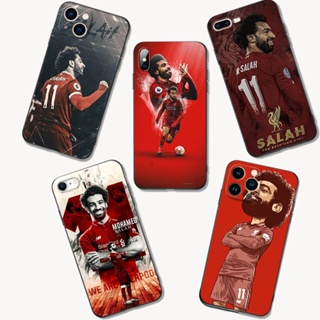 เคสโทรศัพท์มือถือ ซิลิโคนนิ่ม tpu ลาย Mohamed Salah สีดํา สําหรับ iphone 13 mini 13 Pro Max