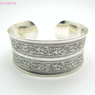 Flyup มาแรง! ใหม่ กําไลข้อมือทิเบต ทิเบต สีเงิน Totem TH