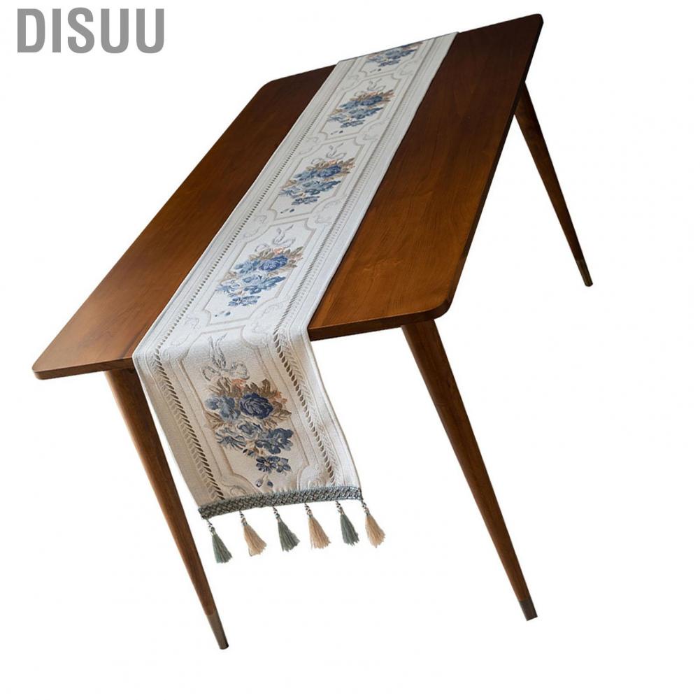 disuu-table-runner-soft-decorative-dustproof-tassel-floral-table-runner-for-restaurant