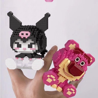 SANRIO โมเดลบล็อกตัวต่อ การ์ตูน Hello Kitty Kuromi My Melody ขนาดเล็ก ของเล่นสําหรับเด็ก 382-406 ชิ้น