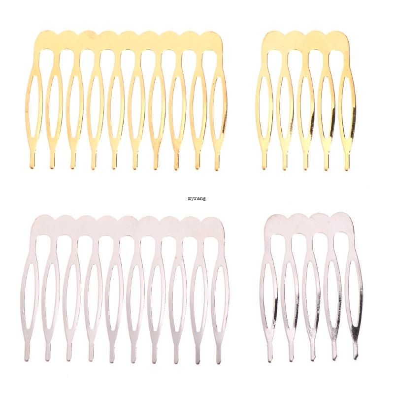 5 10 ซี่ DIY หวีผมโลหะ กรงเล็บ กิ๊บ สีเงิน สีทอง สําหรับงานแต่งงาน ...