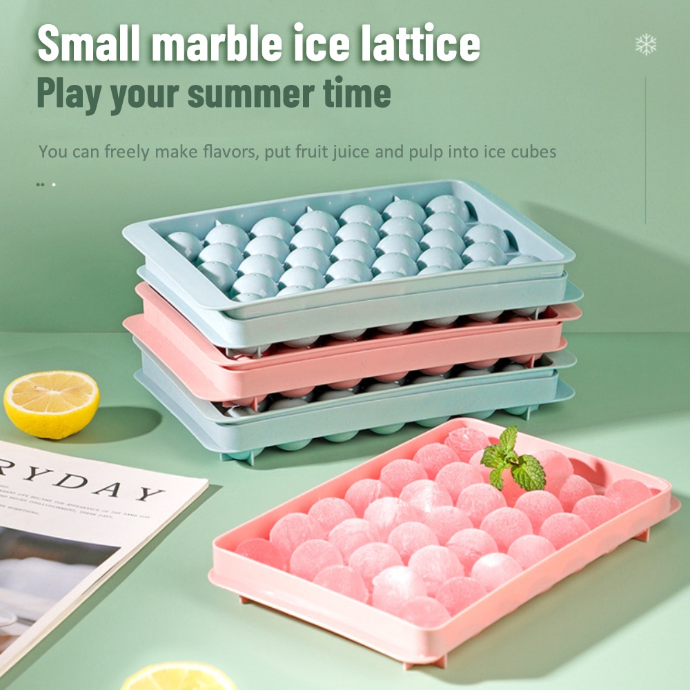 romantic-home-กล่องน้ำแข็ง-บล็อกน้ำแข็ง-ที่ทำนํ้าแข็ง-แม่พิมพ์น้ำแข็ง-พิมพ์ลูกแก้ว-ทำวุ้น-33-ช่องมีฝาปิด