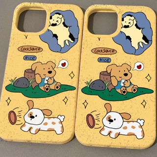 Degradable material Phone Case For Iphone14 Cute Dog Phone Case For Iphone 12 13 11Promax XR Wheat Case Xsmax