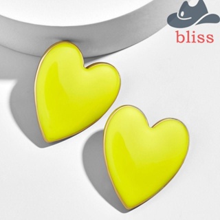 BLISS ต่างหูสตั๊ด ของขวัญอินเทรนด์ สําหรับแฟนสาว เครื่องประดับน่ารัก ขนาดใหญ่