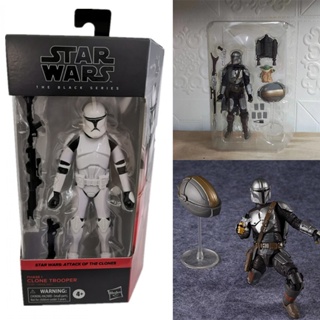 โมเดลฟิกเกอร์ Star Wars Black Series Mandalorian &amp; The Child Clone Trooper Elite Squad Trooper ของเล่นสําหรับเด็ก