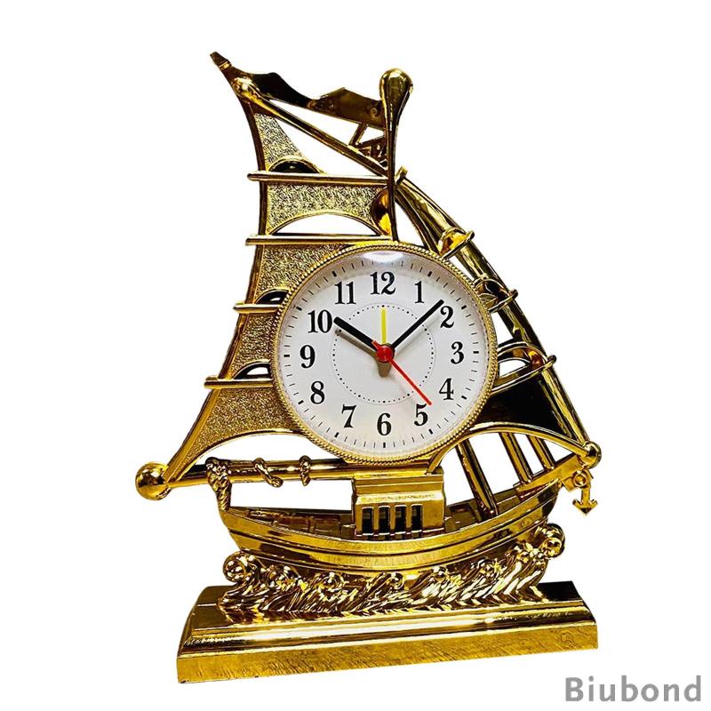 biubond-นาฬิกาปลุกตั้งโต๊ะ-รูปประติมากรรมเรือใบ-สําหรับตกแต่งบ้าน