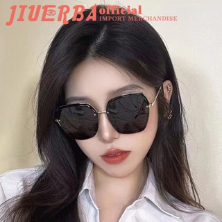 JIUERBA แว่นตากันแดด ป้องกันรังสีอัลตราไวโอเลต ป้องกันรังสียูวี UV400 แฟชั่นสไตล์เกาหลี สําหรับผู้ชาย และผู้หญิง