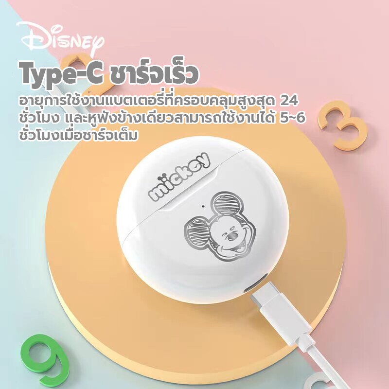 หูฟังไร้สาย-หูฟัง-disney-หูฟังพร้อมไมค์-หูฟังบลูทูธ-เสียง4d-bluetooth5-3-ลดเสียงรบกวน-ชาร์จusb-ใช้ได้ทั้งแอนดอยด์-ios