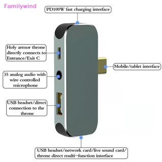 Familywind> ฮับขยาย USB Type-c อเนกประสงค์ คุณภาพสูง สําหรับโน้ตบุ๊ก HDMI USB