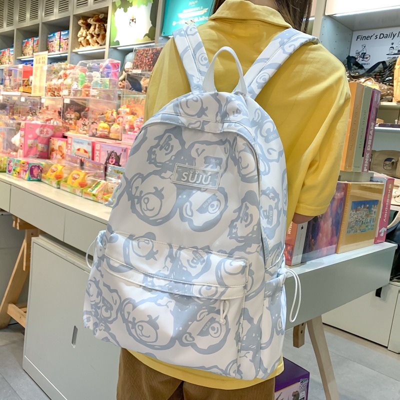 กระเป๋าเป้สะพายหลัง-พิมพ์ลายการ์ตูนหมีน่ารัก-สไตล์เกาหลี-และญี่ปุ่น-สําหรับผู้หญิง