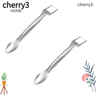 Cherry3 3-In-1 เครื่องตัดผลไม้ แตงโม สเตนเลส สีเงิน 2 ชิ้น 3-In-1