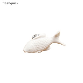 Flashquick ลูกบิดลิ้นชัก เซรามิค รูปปลา สําหรับเด็ก ตู้กับข้าว เฟอร์นิเจอร์