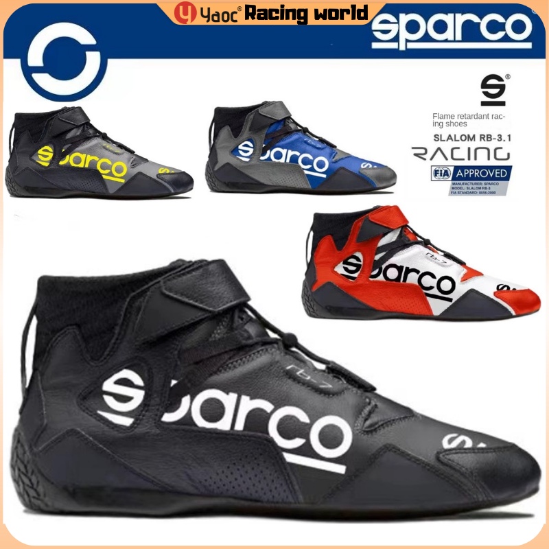 Yyaoc®Sparco racing shoes FIA certified genuine leather driving shoes