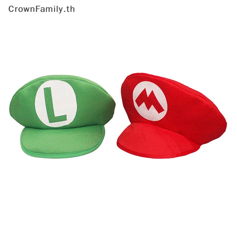 crownfamily-หมวกคอสเพลย์-อนิเมะเกม-super-luigi-brothers-สําหรับเด็ก-ผู้ใหญ่-th