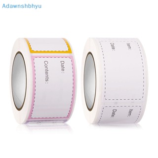 Adhyu สติกเกอร์ฉลาก สีขาว มีกาวในตัว ลอกออกได้ สําหรับติดตู้เย็น 1 ม้วน