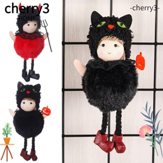 Cherry3 จี้ตุ๊กตาแมวดํา แม่มด หลายสี คุณภาพสูง สําหรับแขวนตกแต่งสวน บาร์ ฮาโลวีน DIY