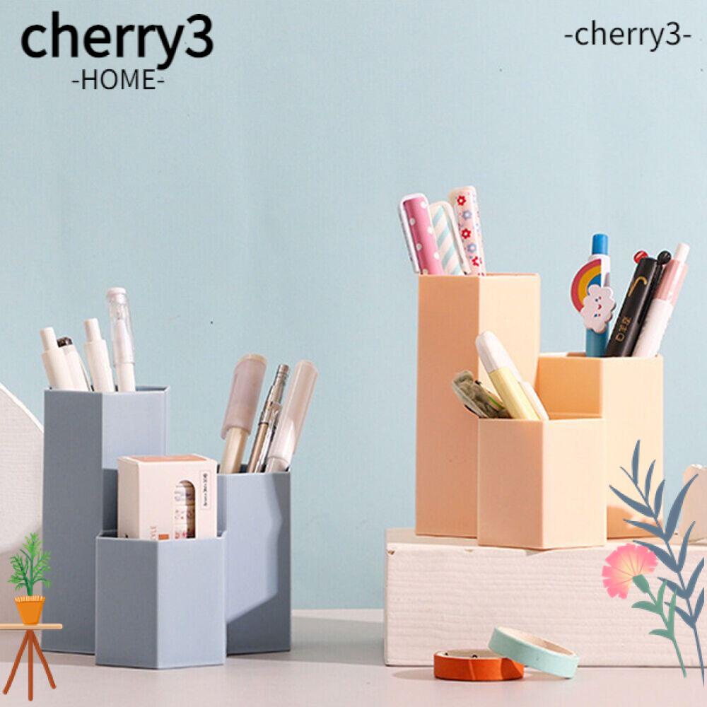 cherry3-กล่องเก็บปากกา-รูปสี่เหลี่ยมขนมเปียกปูนหกเหลี่ยม-อเนกประสงค์-สําหรับจัดระเบียบโต๊ะ