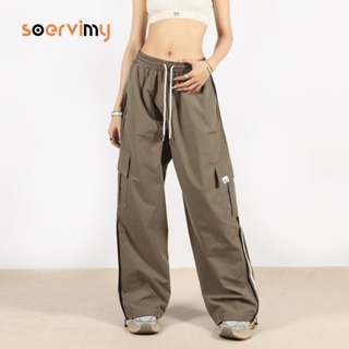 SOERVIMY  กางเกงขายาว กางเกงเอวสูง สไตล์เกาหลี แฟชั่น 2023 NEW 080115 Comfortable สบาย ทันสมัย Korean Style A90M0AP 36Z230909