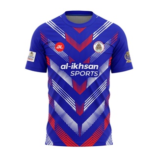 เสื้อกีฬาแขนสั้น ลาย AL PIALA EMAS KHIR JOHARI KUALA LUMPUR HOME สีฟ้า สําหรับผู้ชาย