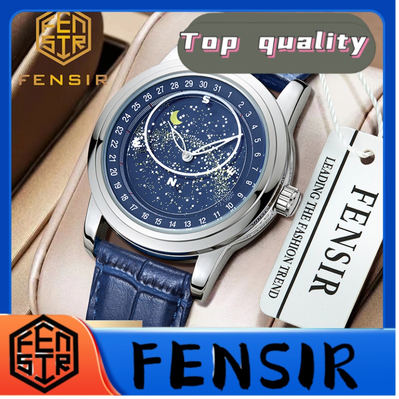 fensir-fensir-พร้อมส่ง-นาฬิกาข้อมือควอตซ์แฟชั่น-ลายดาว-ท้องฟ้ากลางคืน-สําหรับบุรุษ