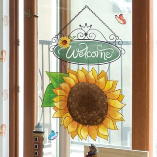 สติกเกอร์กระดาษ ลายดอกทานตะวัน มีกาวในตัว สําหรับติดตกแต่งกระจก หน้าต่าง ประตู
