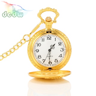 นาฬิกาพ็อกเก็ตควอตซ์ จี้รูปกวางเอลก์ กวาง สีทอง เหมาะกับของขวัญ