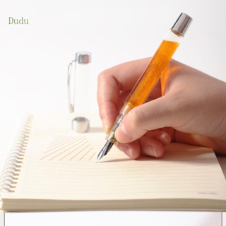 Dudu ปากกาหมึกซึม แบบใส สีสันสดใส ความจุหมึก ขนาดใหญ่ สําหรับเด็ก